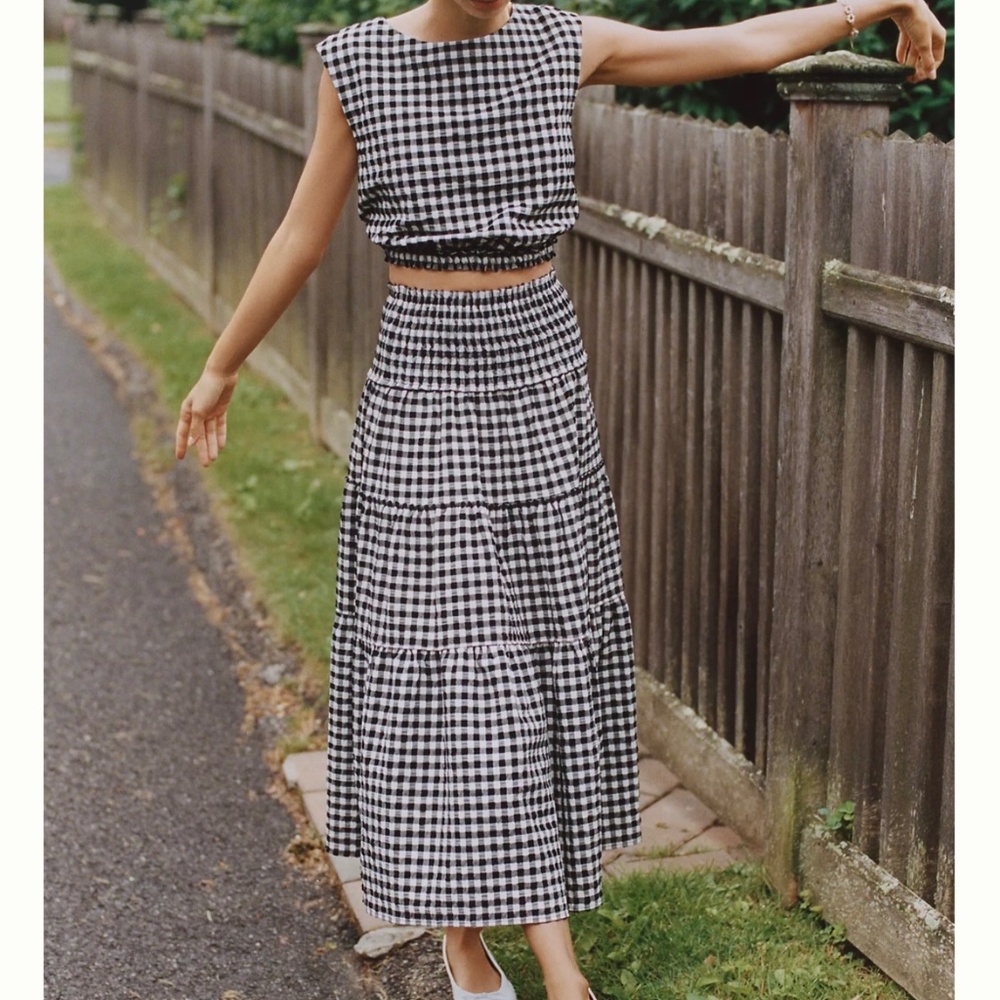 Anthropologie gingham set